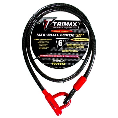 Trimax Locks Max-Dual Force Integrated U-Lock & Cable - TCU1572